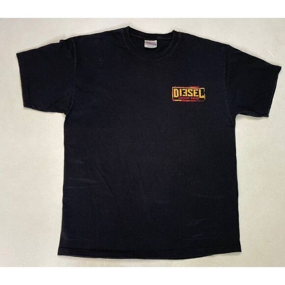 Diesel Energy Drink Ride Hard Graphic T-shirt Men XL Black Short Sleeve - Picture 3 of 8